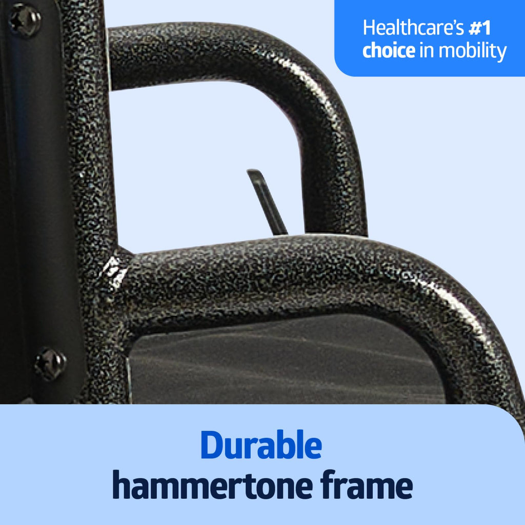 Folding Wheelchair with Swing-Back Desk-Length Arms and Swing-Away Footrests W255