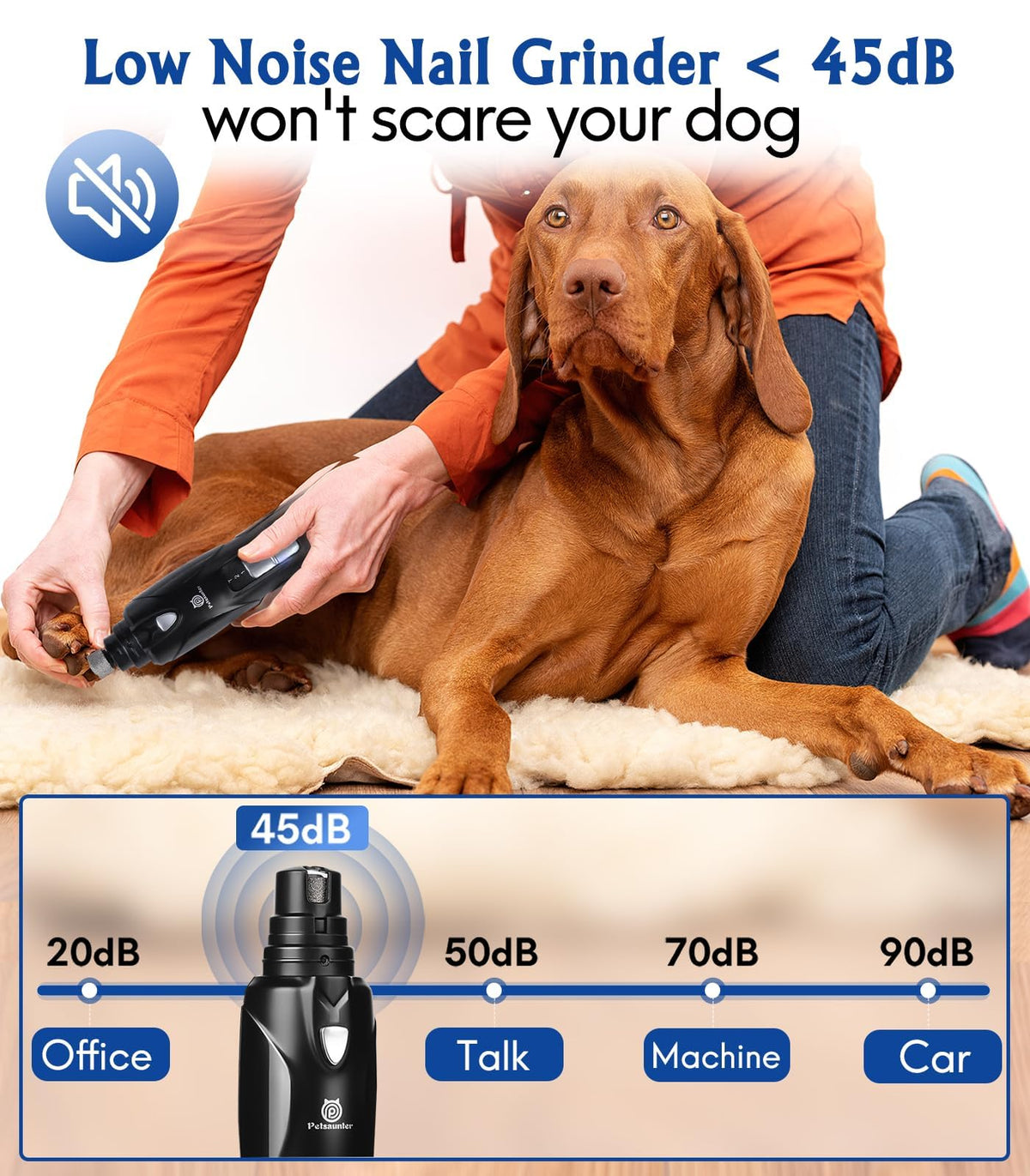 Dog Nail Grinder with LED Light S326