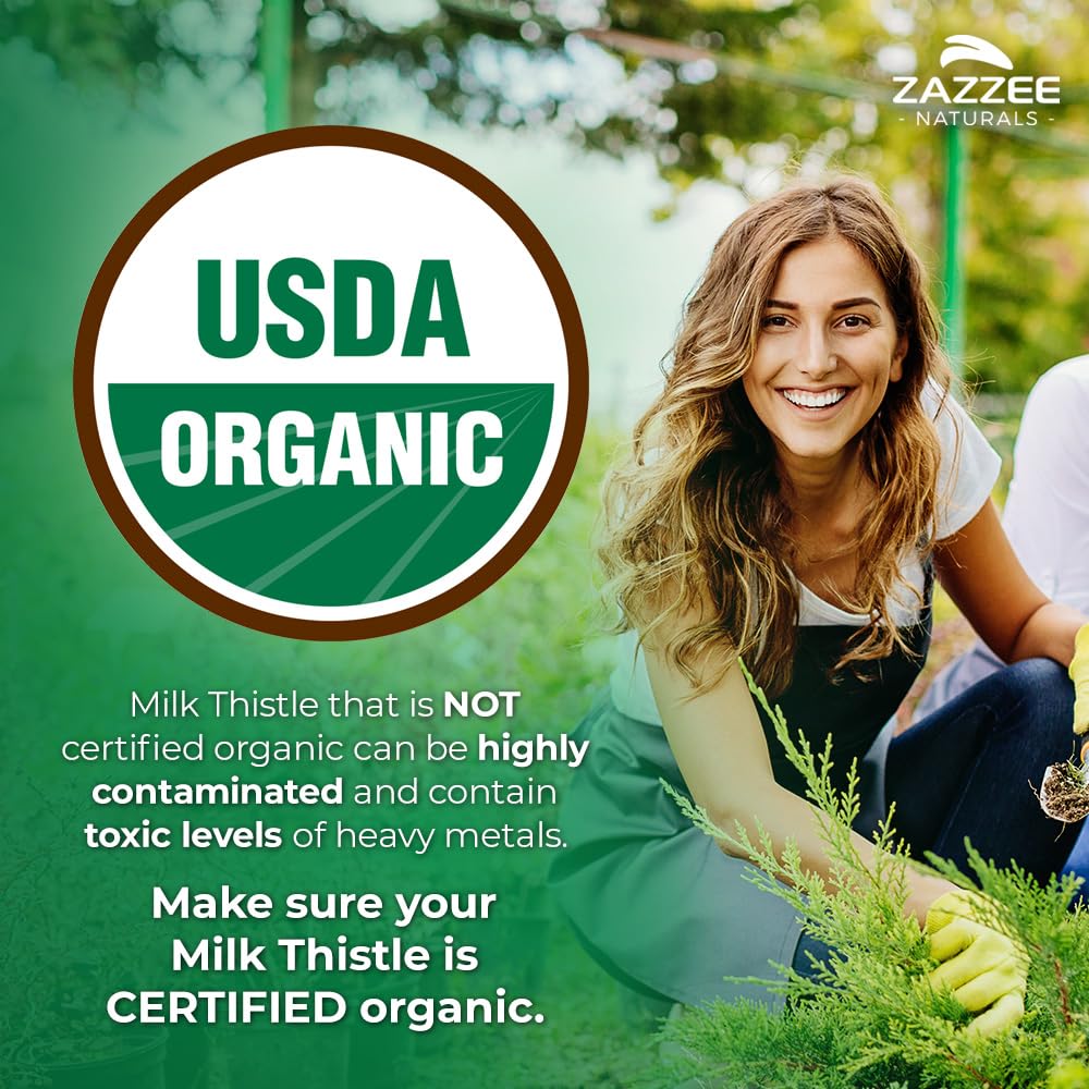 Organic Milk Thistle 30:1 Extract 120 Capsules U196