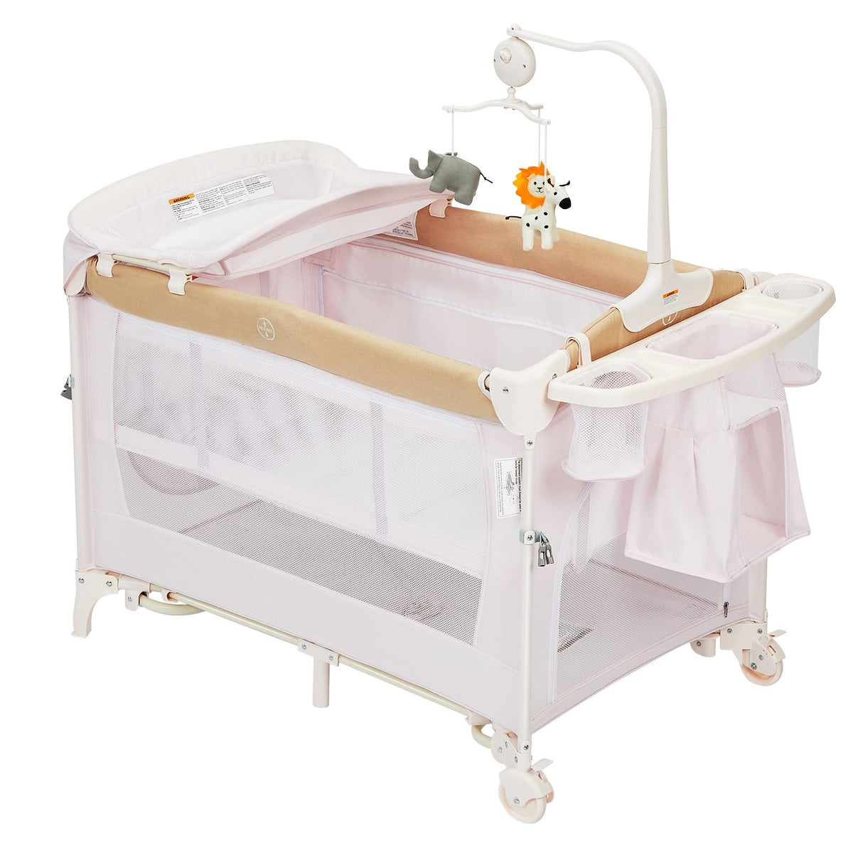 4 in 1 Pack and Play with Bassinet, Changing Table, Playpen and Carry Bag F49323
