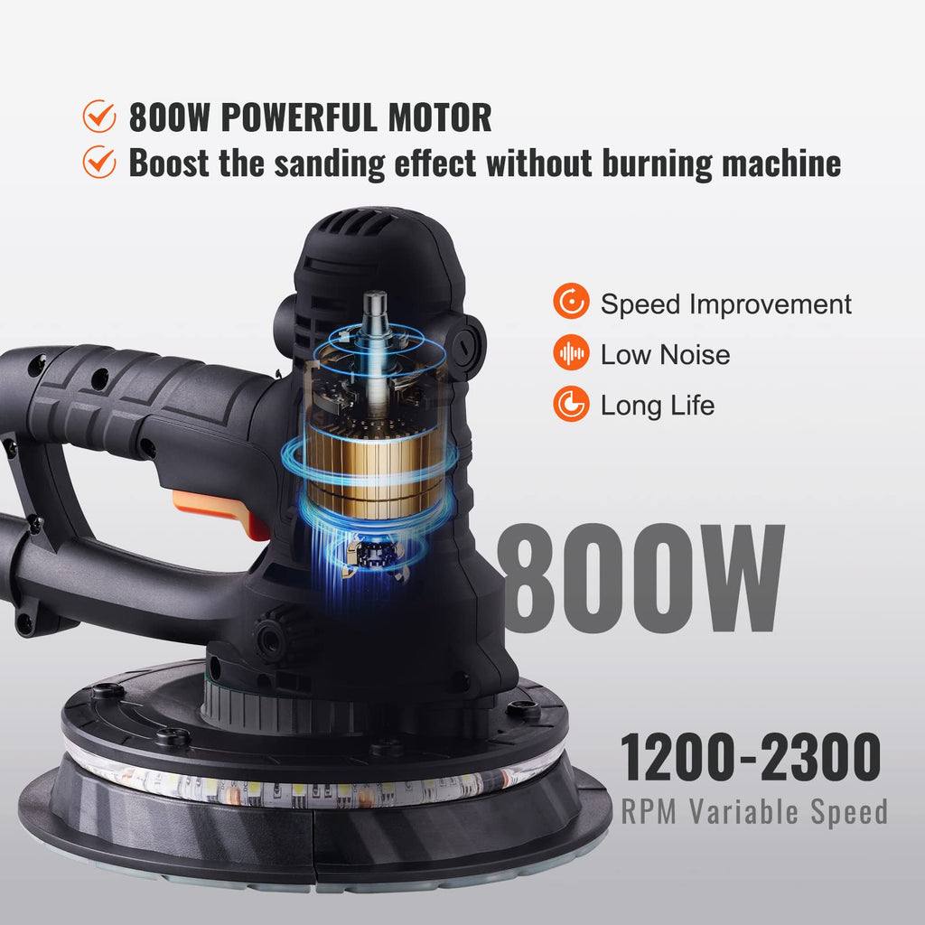 800W Electric Drywall Sander with 12 Sanding Discs I735568