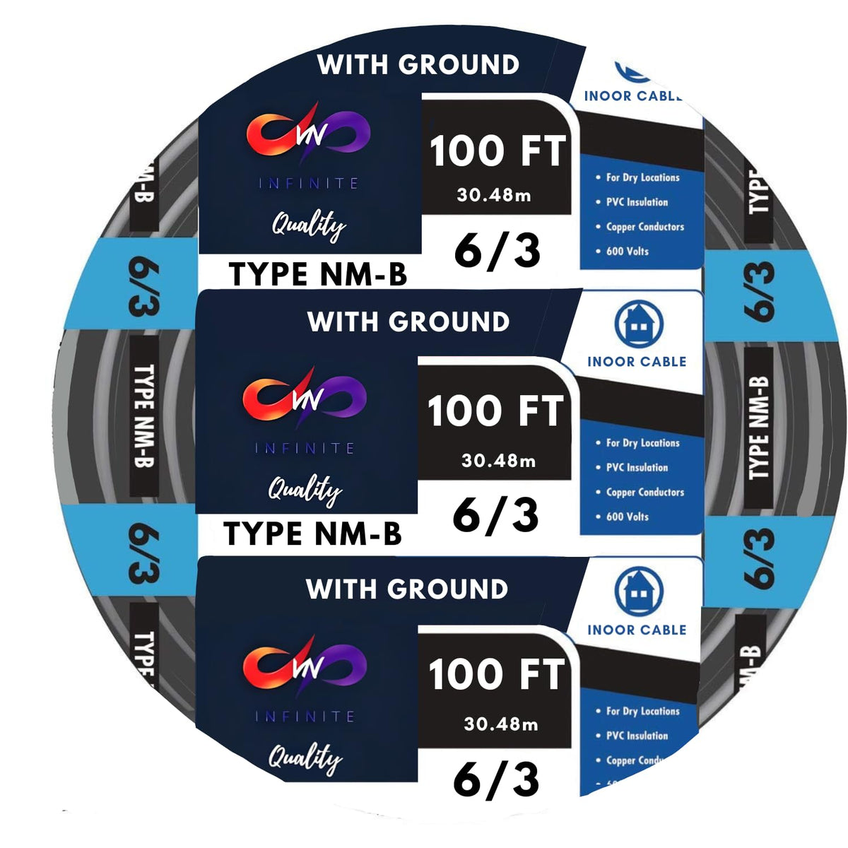 Black 100 Ft Non-Metallic Sheathed Cable G494894