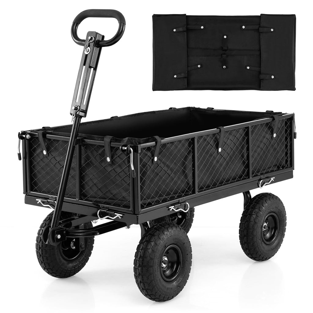 Heavy Duty Metal Garden Cart with Removable Liner V3007
