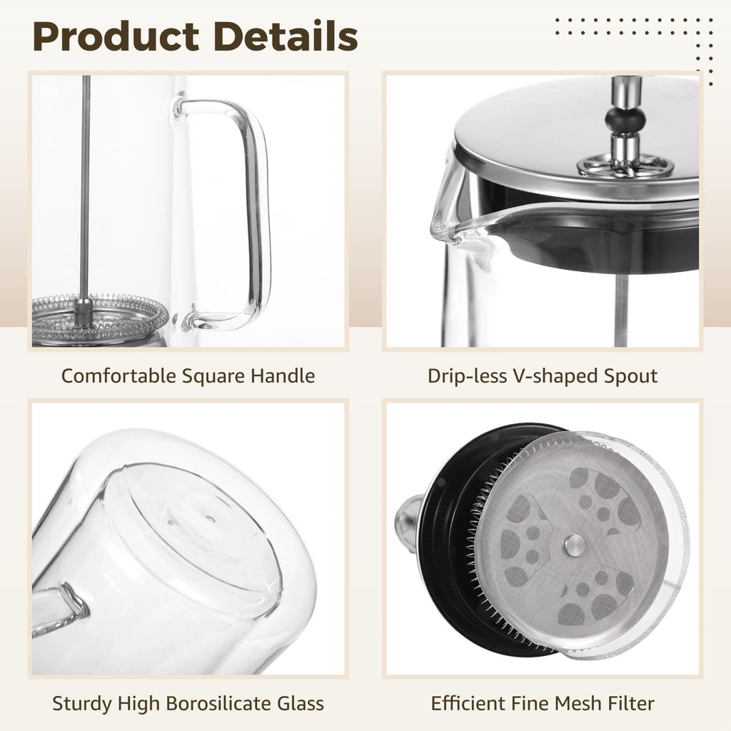 33.8 Oz Insulated Double Wall Tea Maker with Fine Mesh Filter F8519