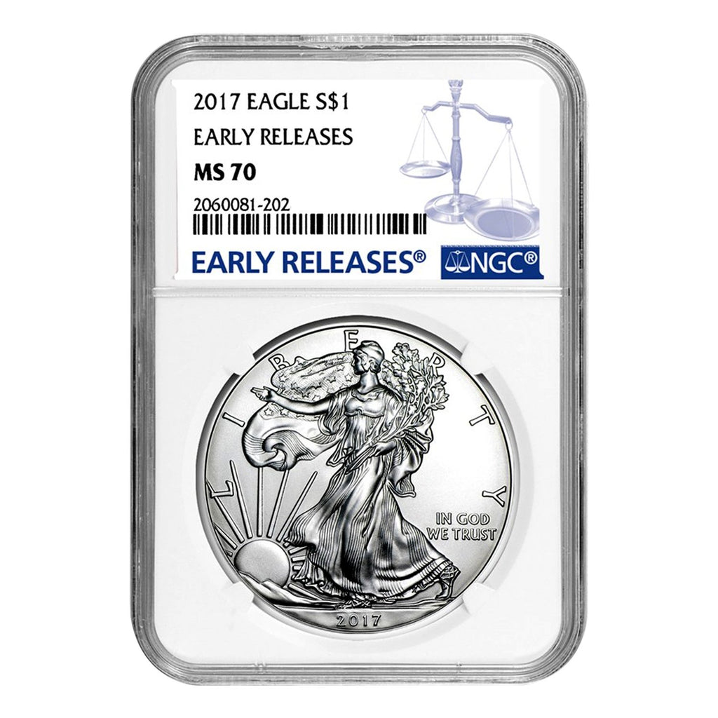 2017 $1 American Silver Eagle Coin MS70 I7257