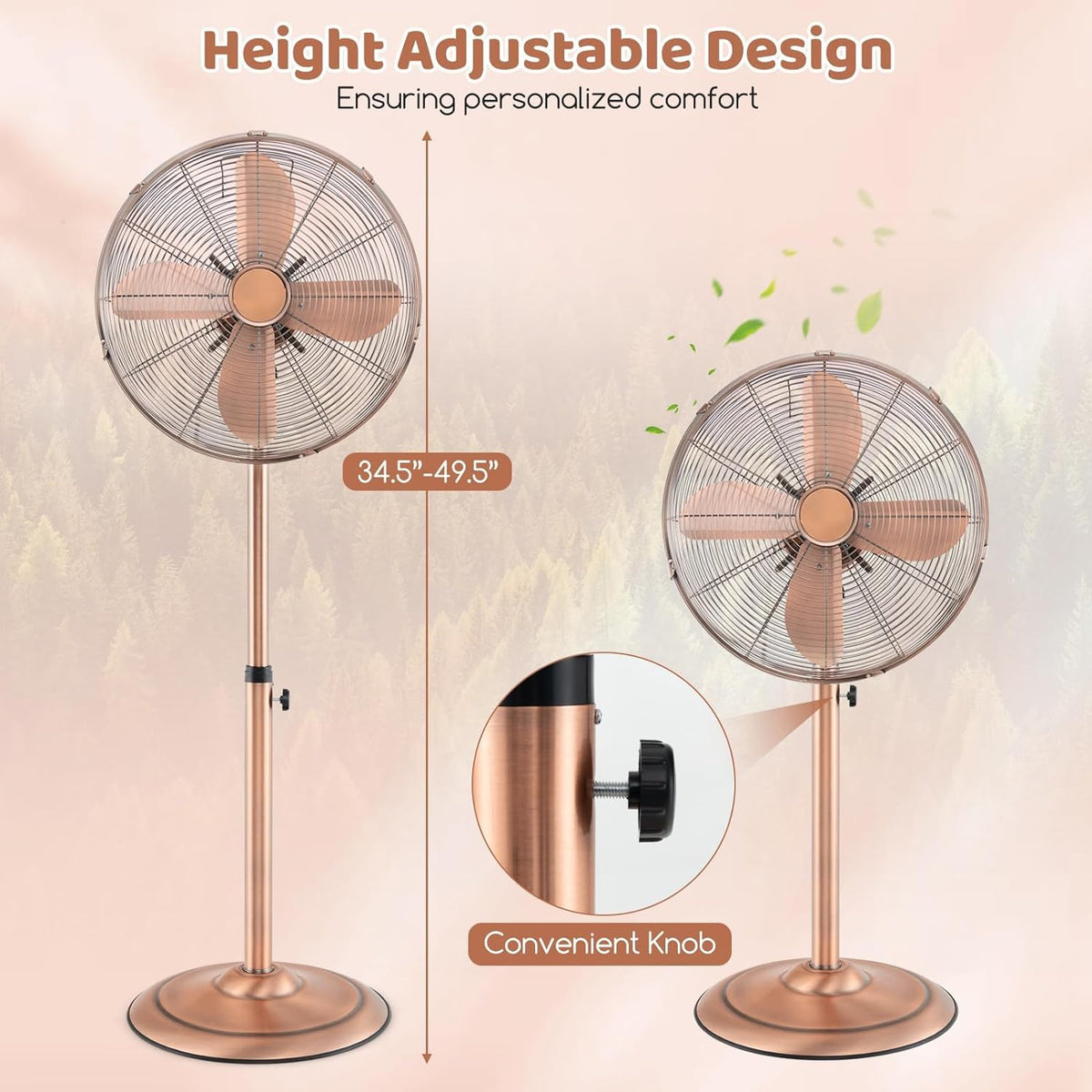 16'' Oscillating Pedestal Fan with 3 Speed Z600