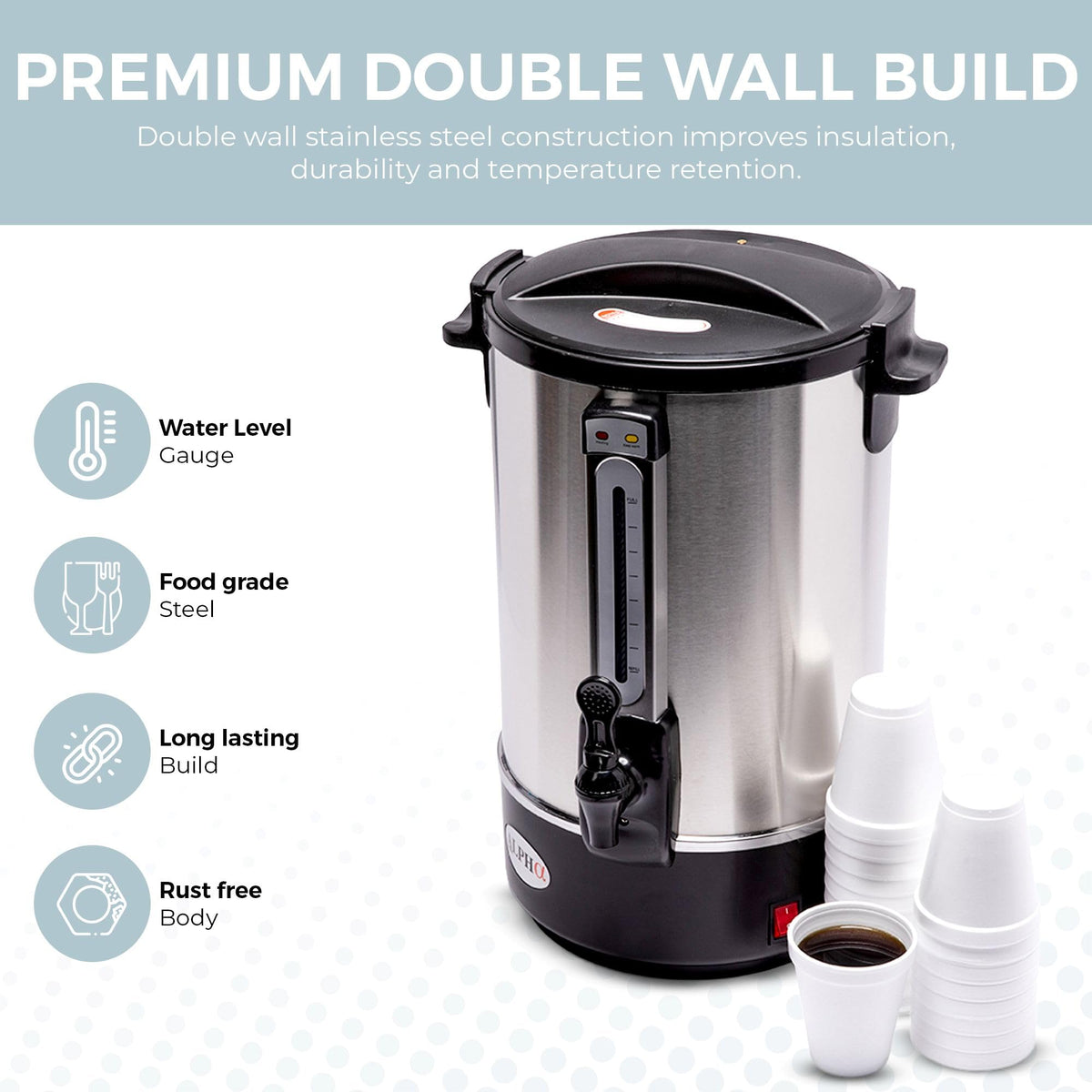 8L Stainless Steel Electric Coffee Urn H68040