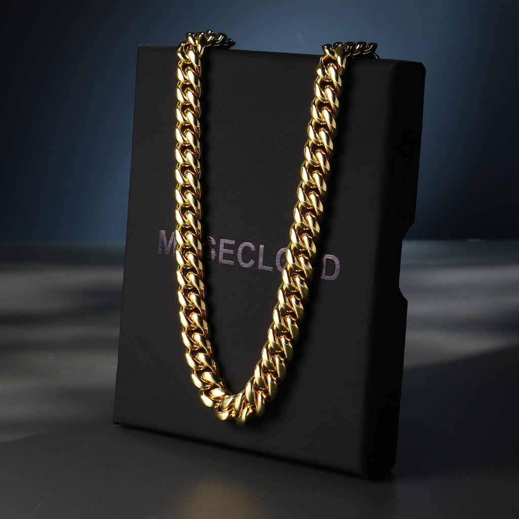 Gold Cuban Link Chain 5-14mm Stainless Steel B15038