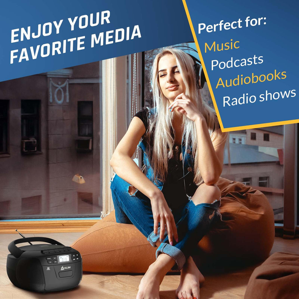 CD Cassette Player with Bluetooth Boombox M9277