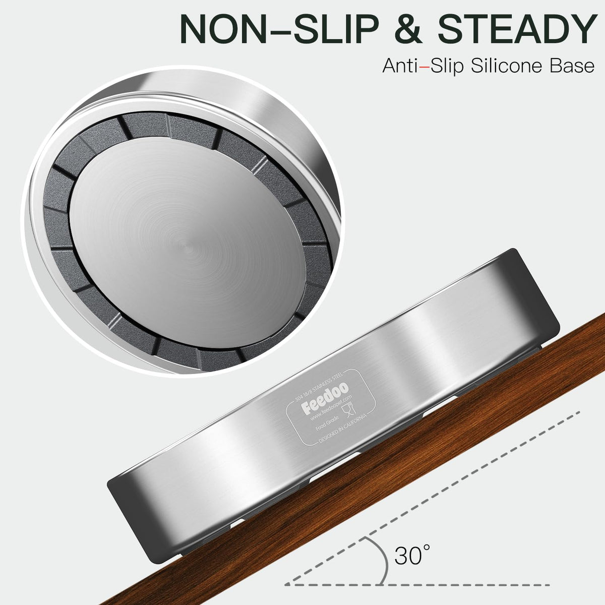 Slow Feeder Dog Bowl 304 Stainless Steel Non-Slip C27617