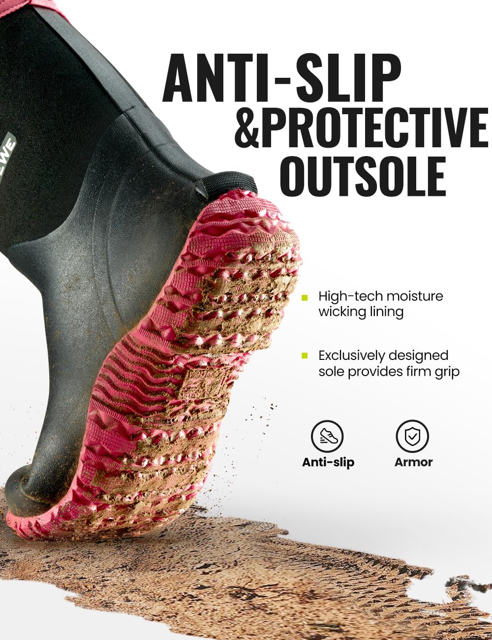 Waterproof Rubber Work Boots E579417