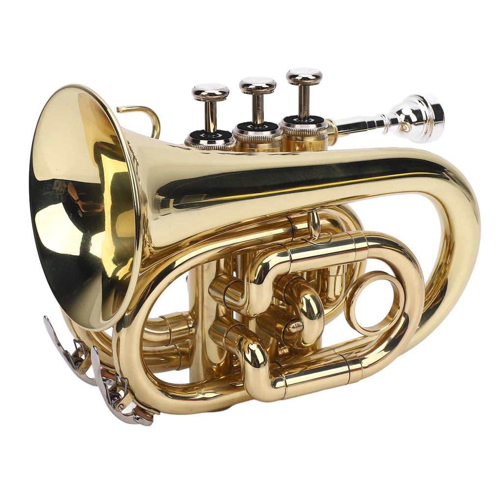 Bb Pocket Trumpet, Ni Plated Brass with 7C Mouthpiece H2046