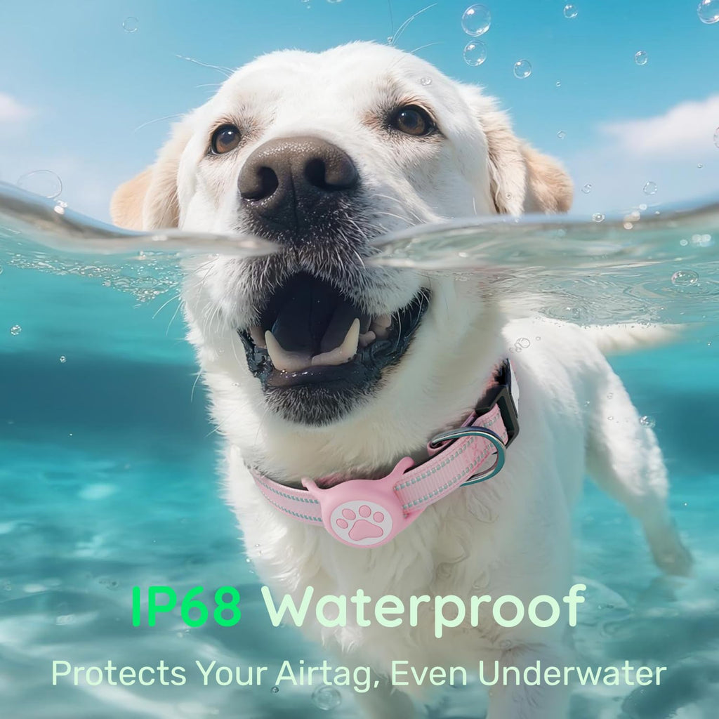 Pink IP68 Waterproof Dog Collar W513