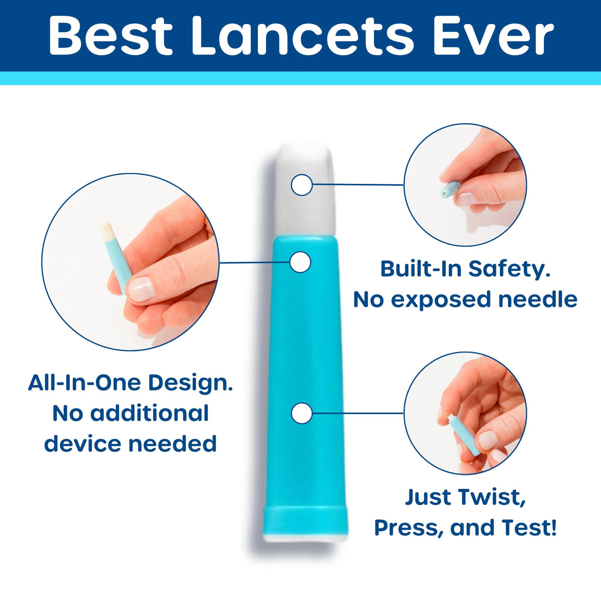 Blood Glucose Test Strips and Lancets 100 Count 30G 1.0mm M320