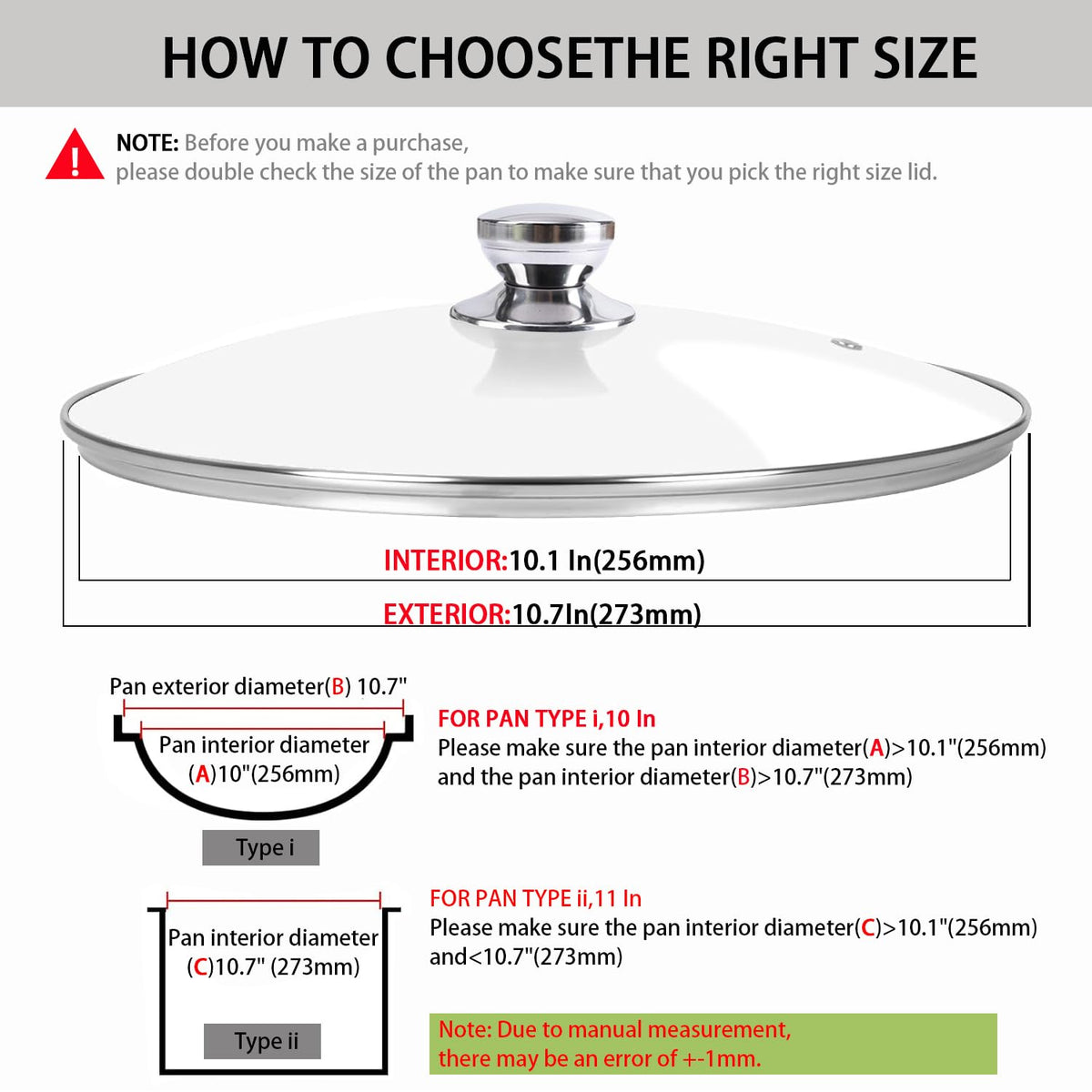 10 Inch Glass Pan Lid X697