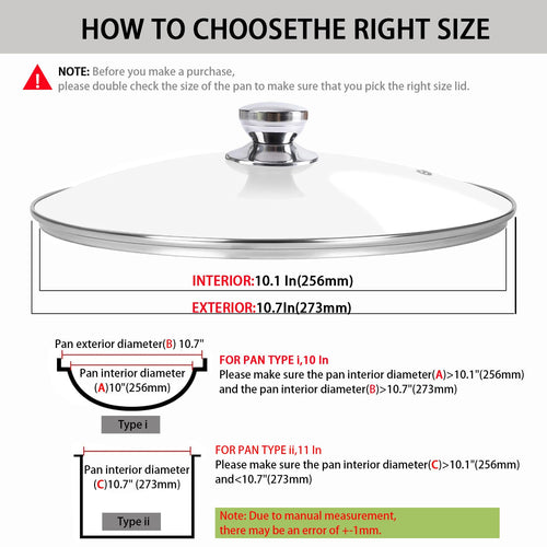 10 Inch Glass Pan Lid X697