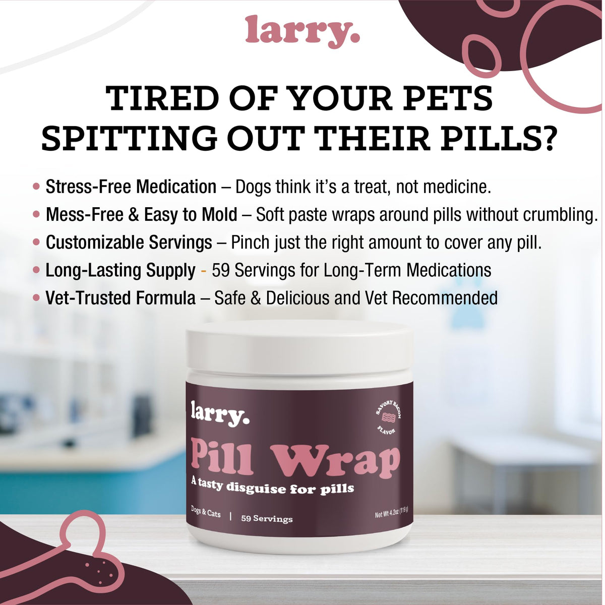 Pill Wrap Dogs Hide Medication Pockets 4.2 oz N550770