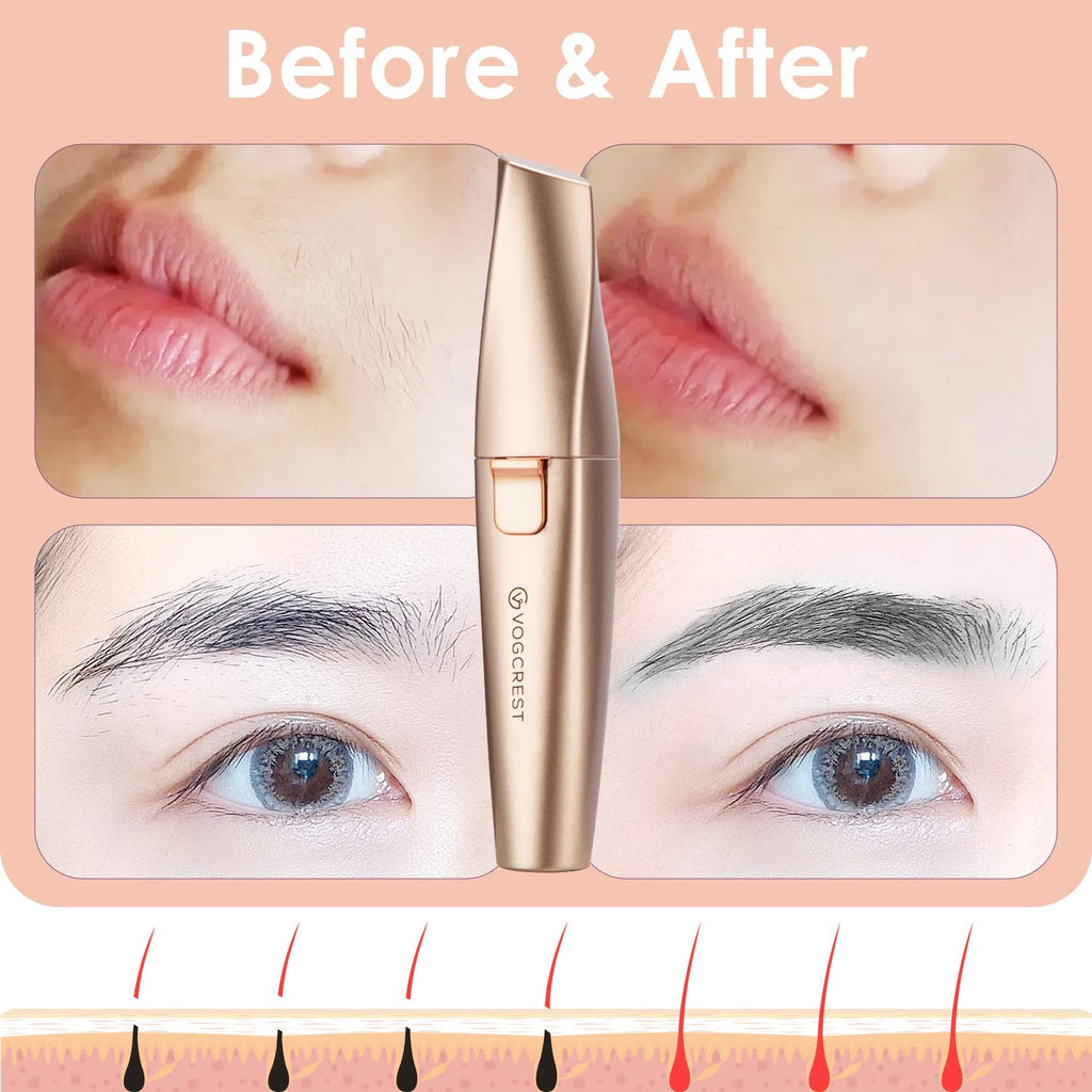 2 in1 Eyebrow Facial Trimmer with Replacement Heads F483