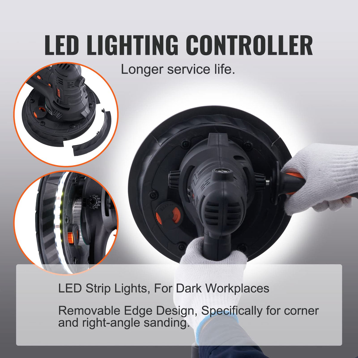800W Electric Drywall Sander with 12 Sanding Discs I735568