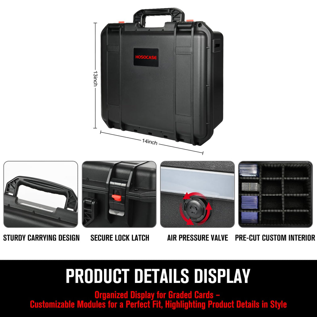 Graded Card Storage Box with 9 Dividers A7605