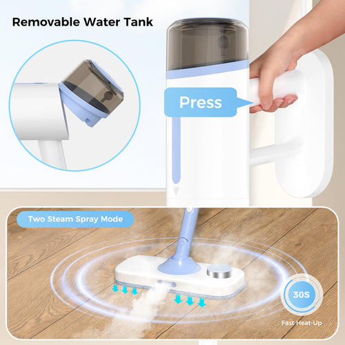 10 in 1 Detachable Handheld Steam Mop C416