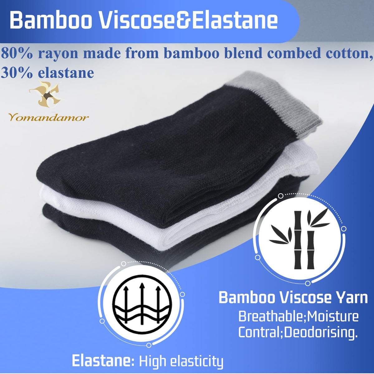 Womens Diabetic Crew Socks Seamless Toe 6 Pairs S53520