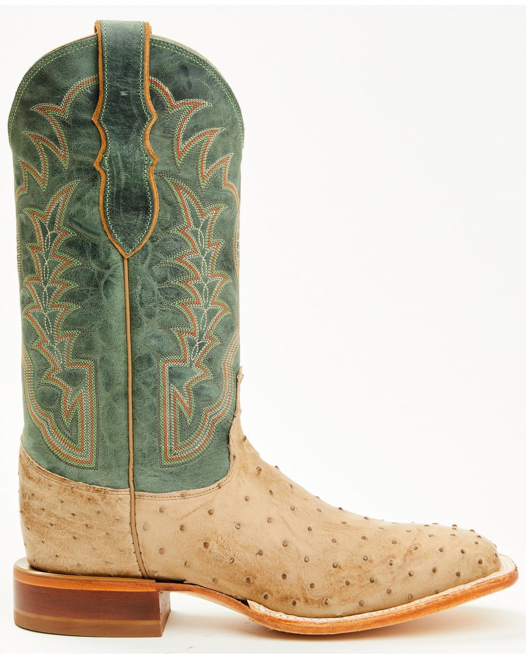 Men's Ostrich Western Boot Broad Square Toe Q4617