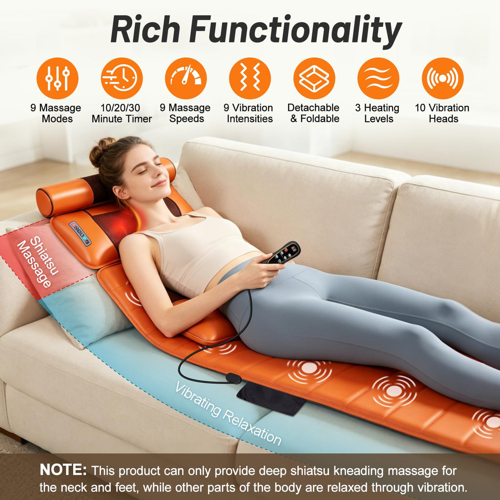 Full Body Massage Mat with Calf Vibration and Foot Massager H9584