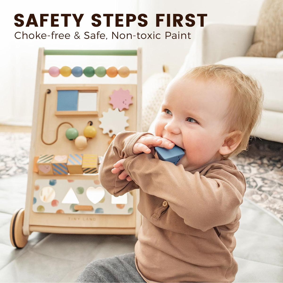 Wooden Baby Walker with Activity Center I928332