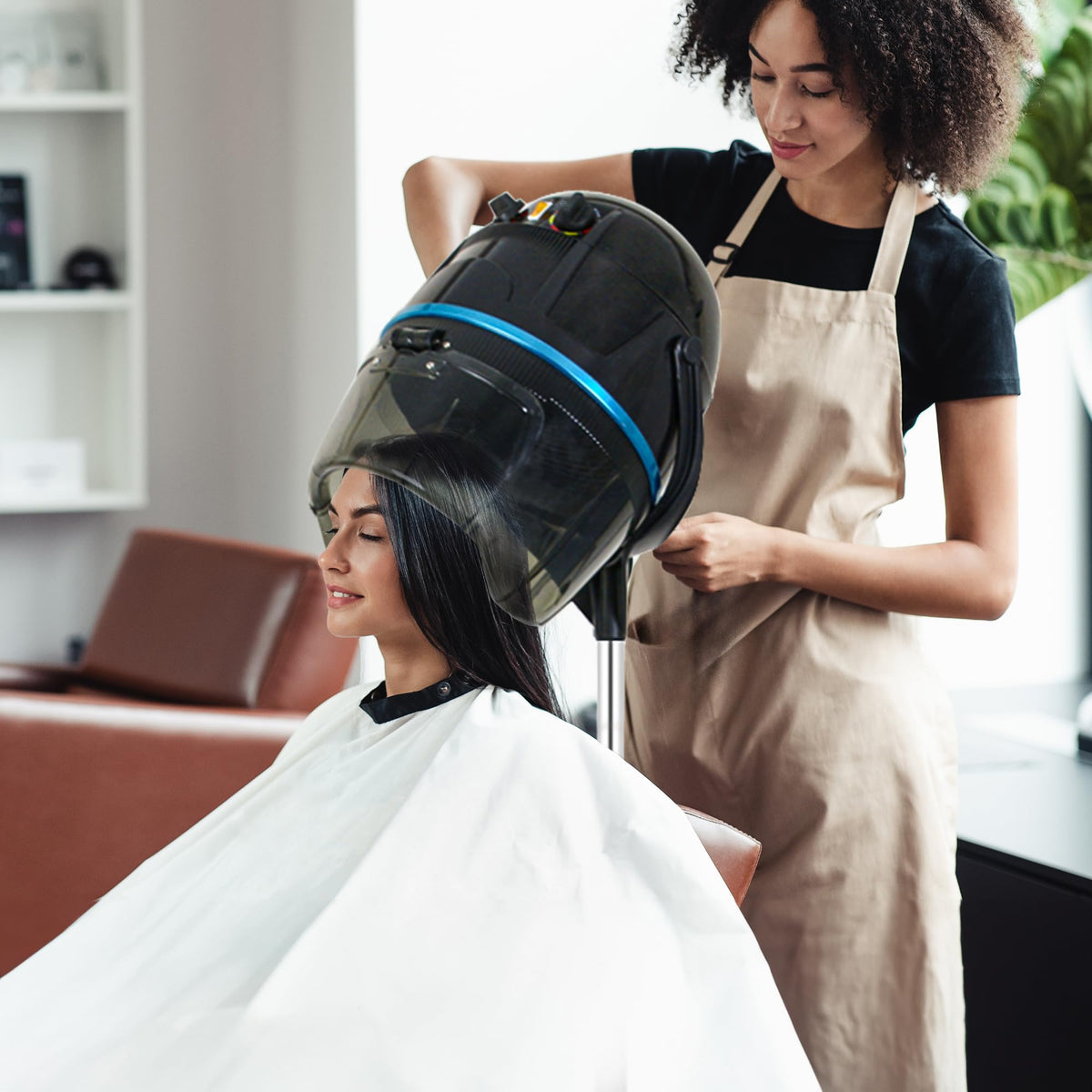 1300W Hooded Hair Dryer with Adjustable Timer Z22706