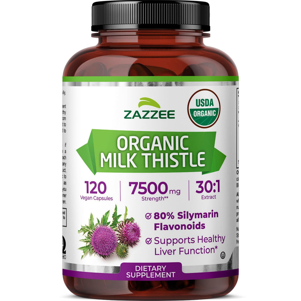 Organic Milk Thistle 30:1 Extract 120 Capsules U196