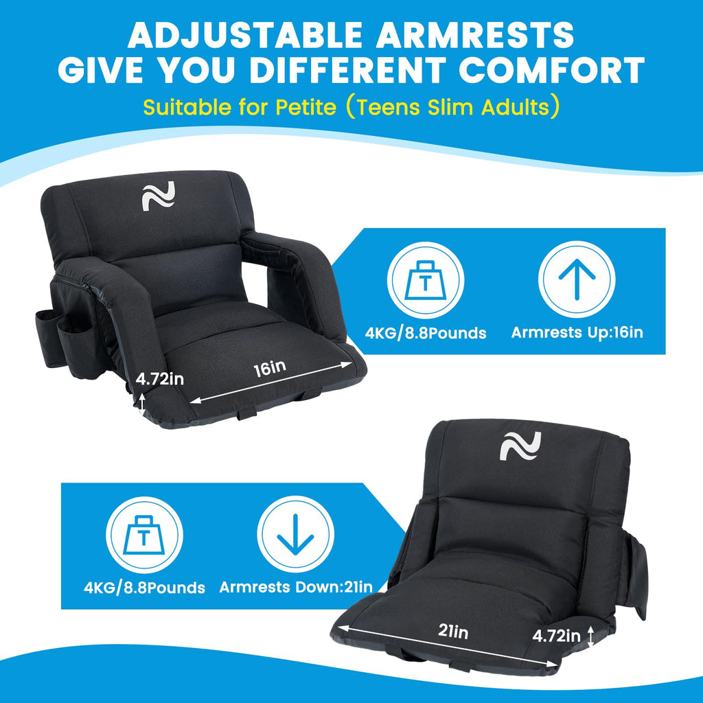 4.7" Extra Thick Stadium Seats for Bleachers with Back Support F958