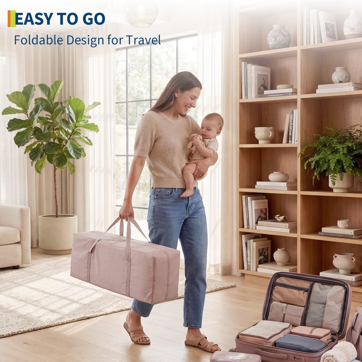 4 in 1 Pack and Play with Bassinet, Changing Table, Playpen and Carry Bag F49323