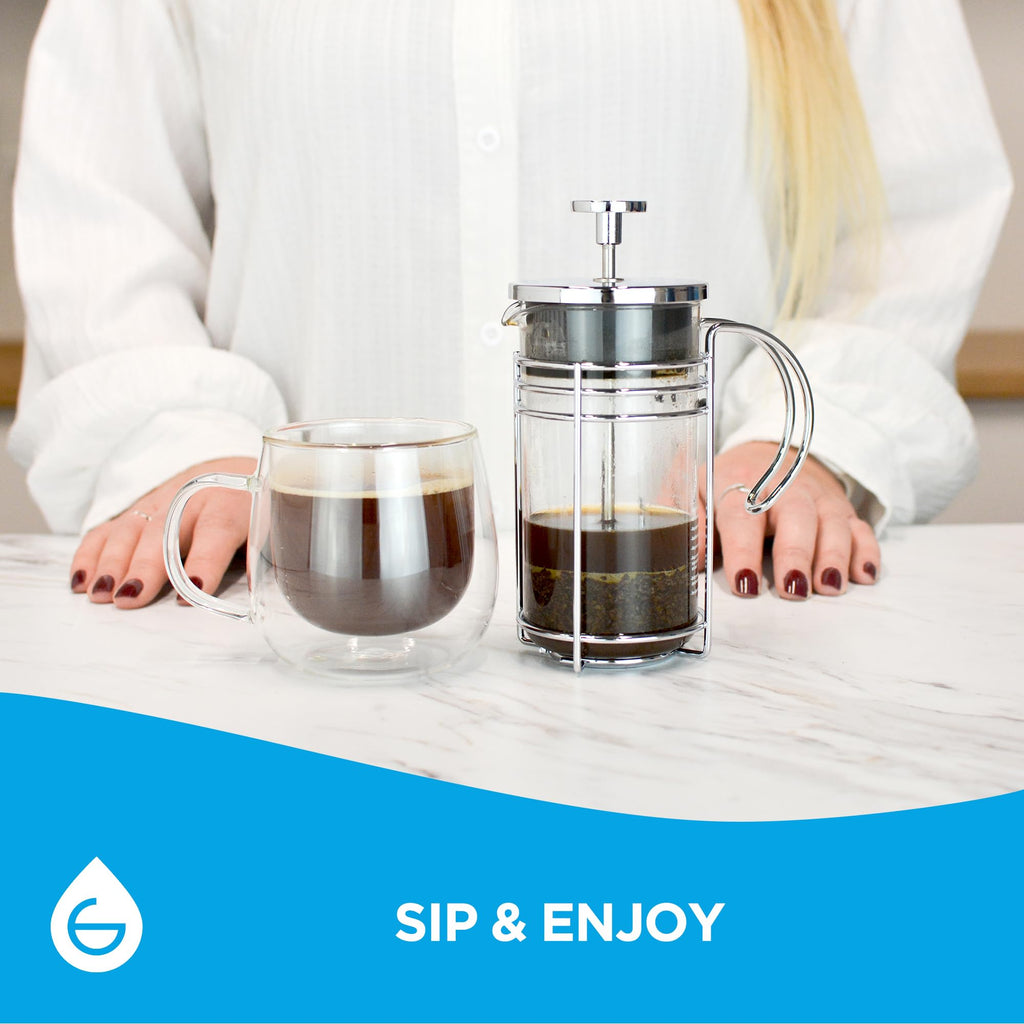 Glass French Press Coffee and Tea Maker, 11.8 oz Z3620