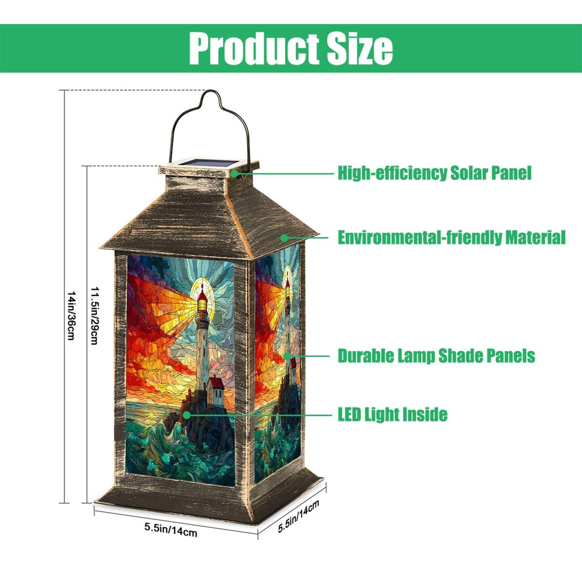 Waterproof Solar Powered Hanging Lantern U30020