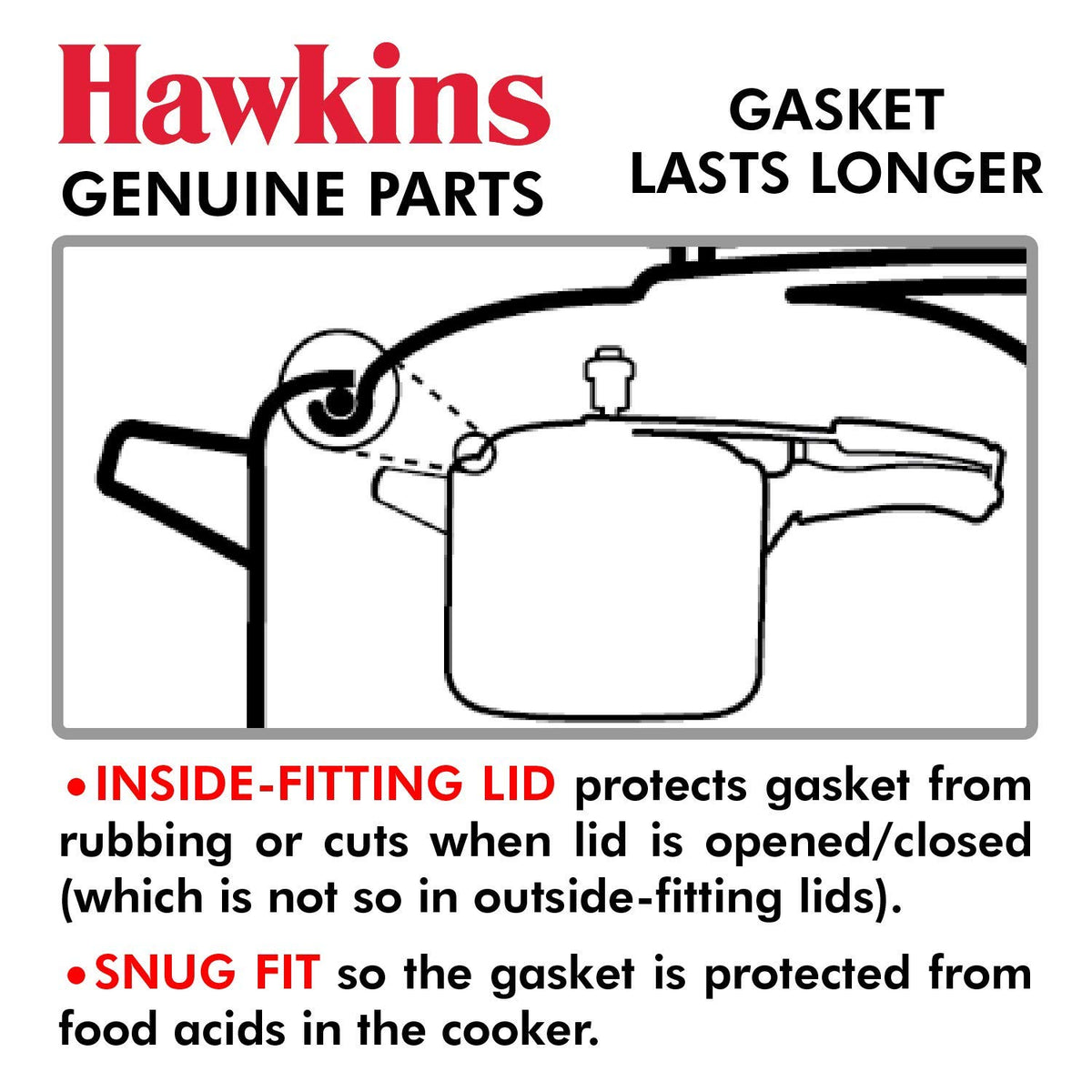 Black Gasket Sealing Ring for Pressure Cookers A8373