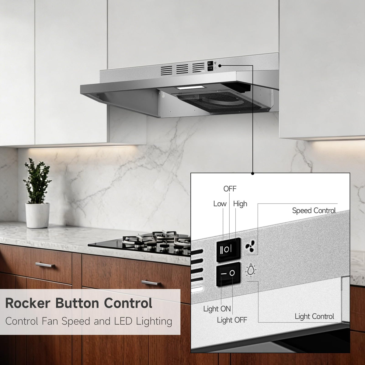 Stainless Steel Under Cabinet Range Hood J454221