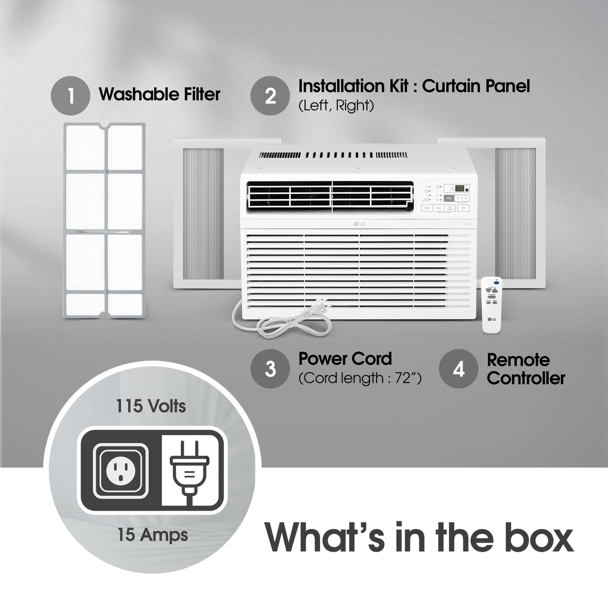 14000 BTU WiFi Enabled Window Air Conditioner White J67990