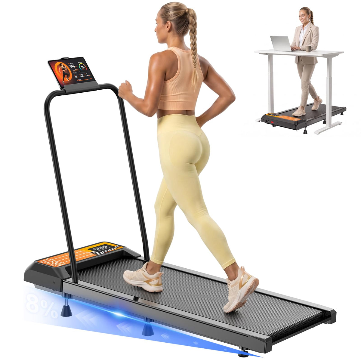 Under Desk Treadmill with Incline N4348