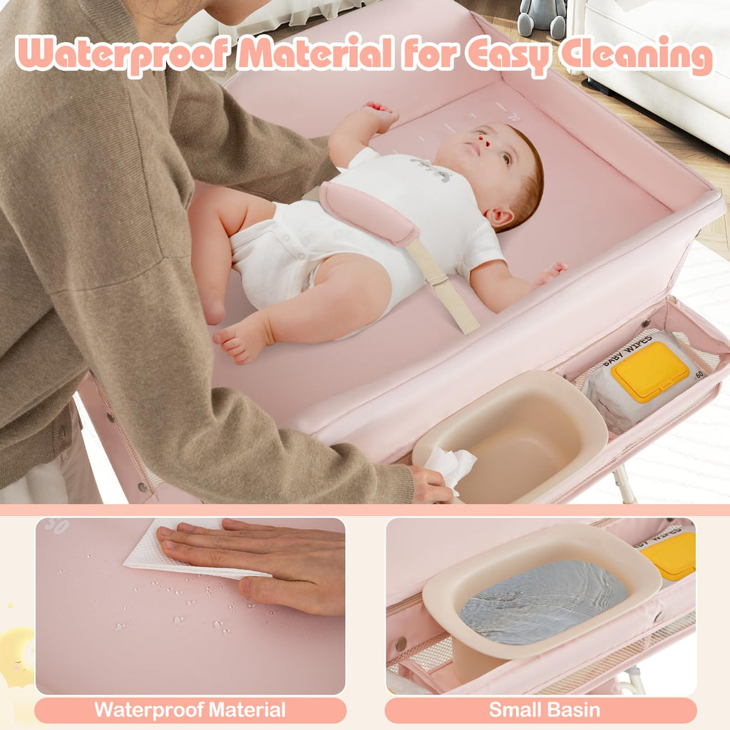 Portable Baby Changing Table with Wheels H64454