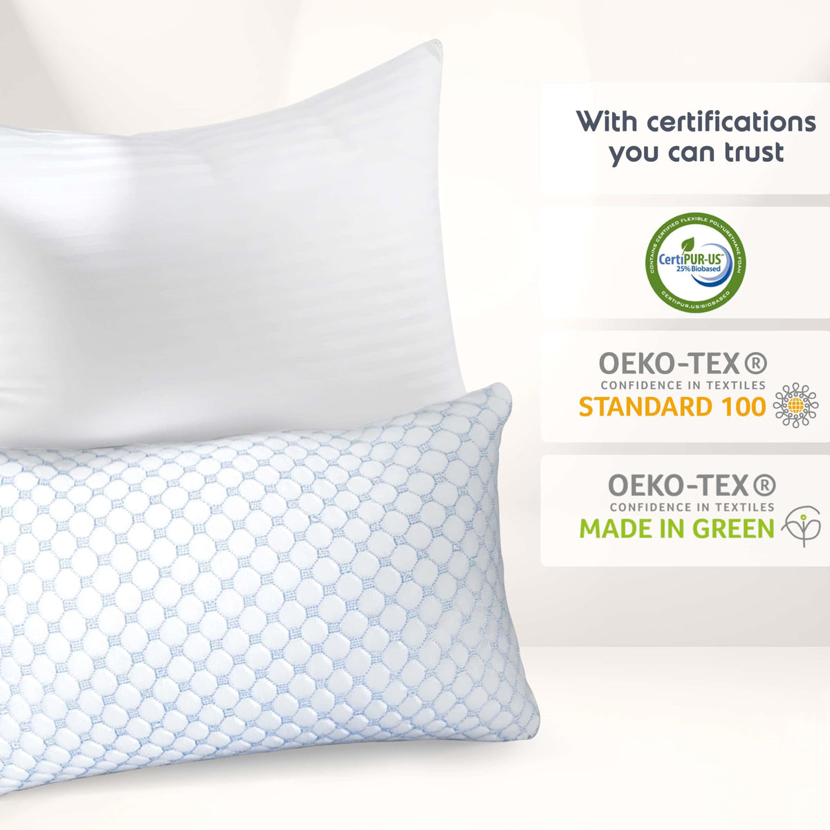 King Size Memory Foam Pillow Set of 2 G979825