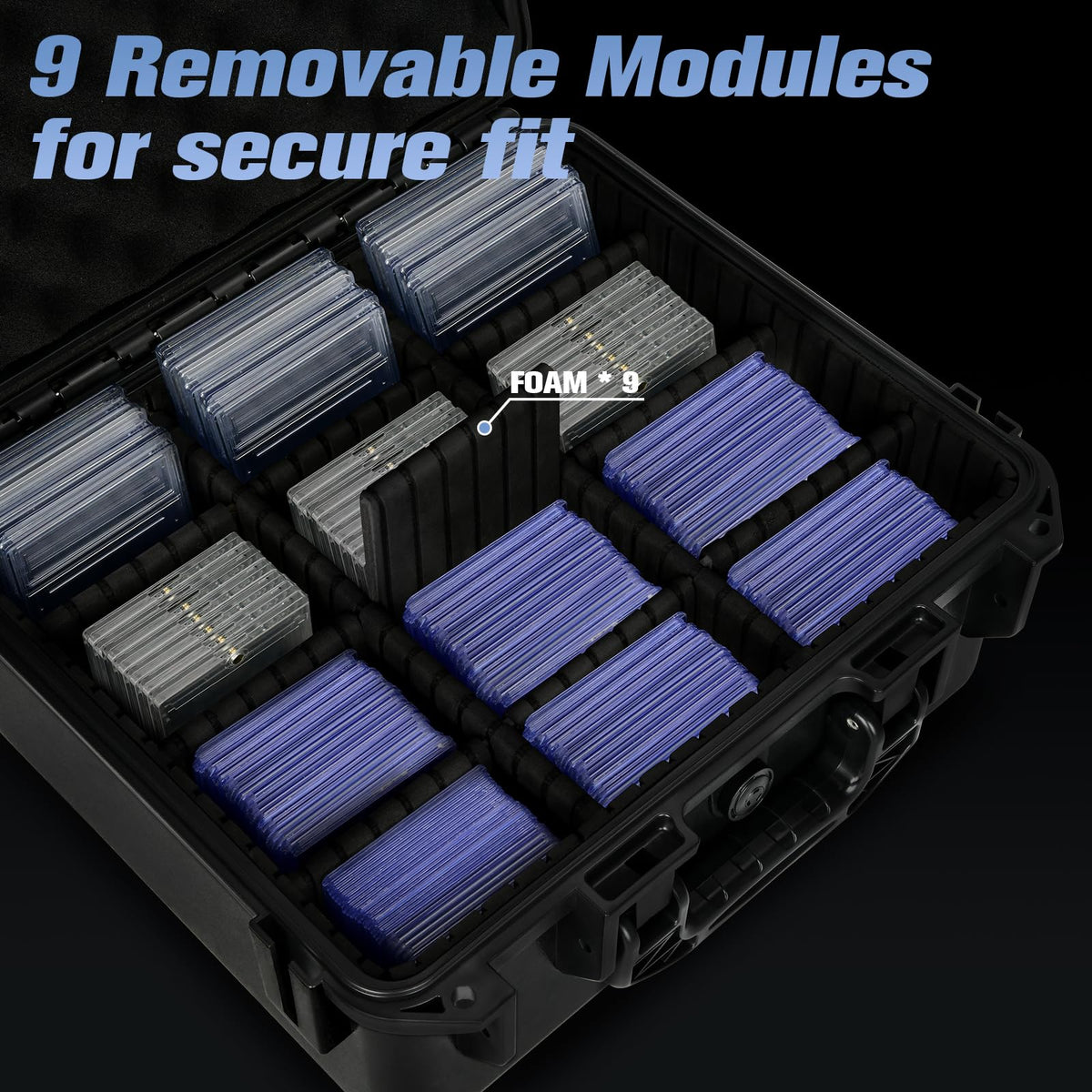 Graded Card Storage Box with 9 Dividers A7605