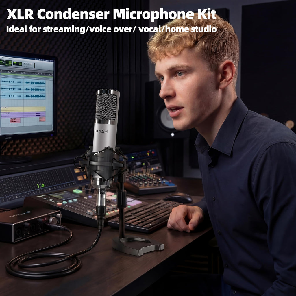 XLR Condenser Microphone with Desktop Stand T21509