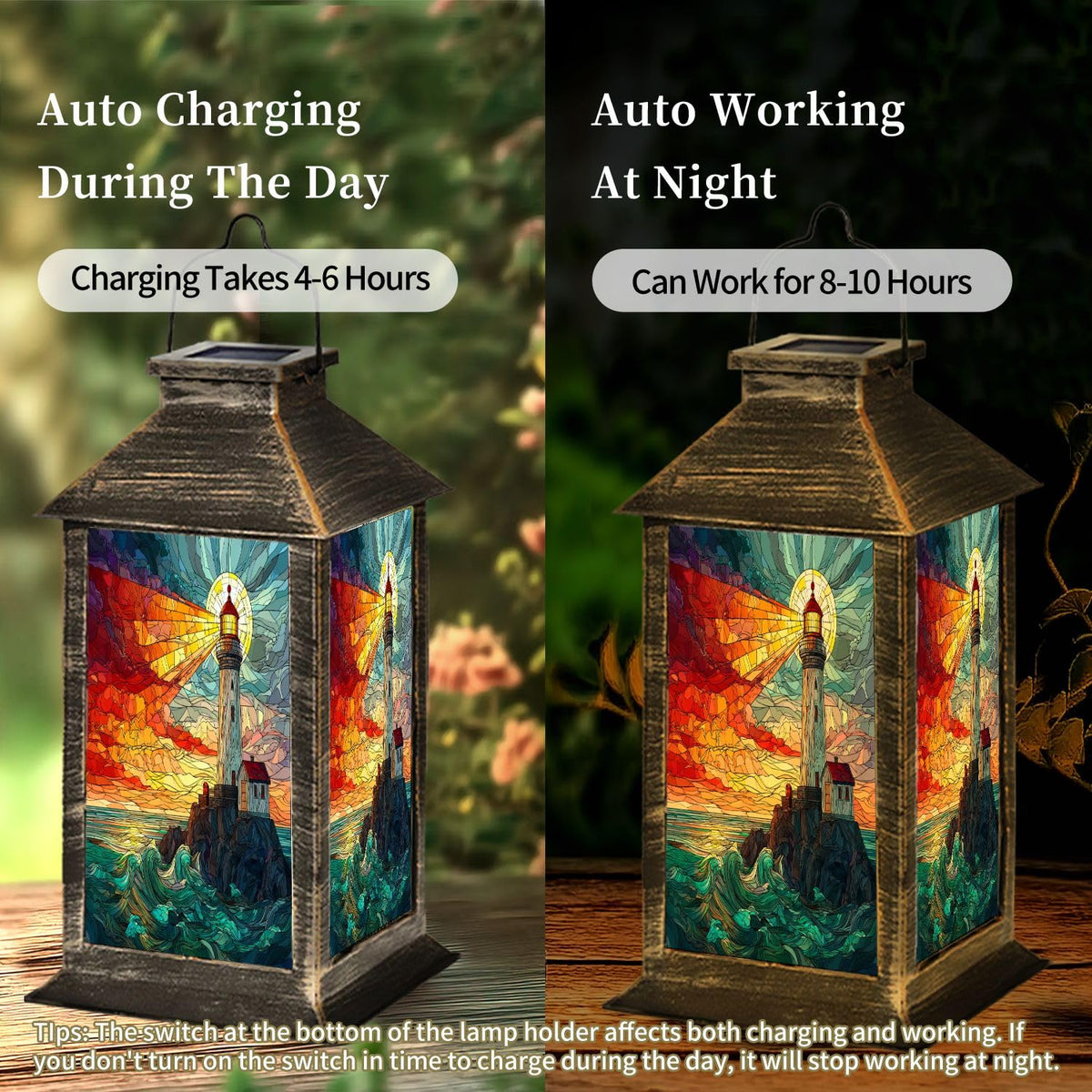 Waterproof Solar Powered Hanging Lantern U30020