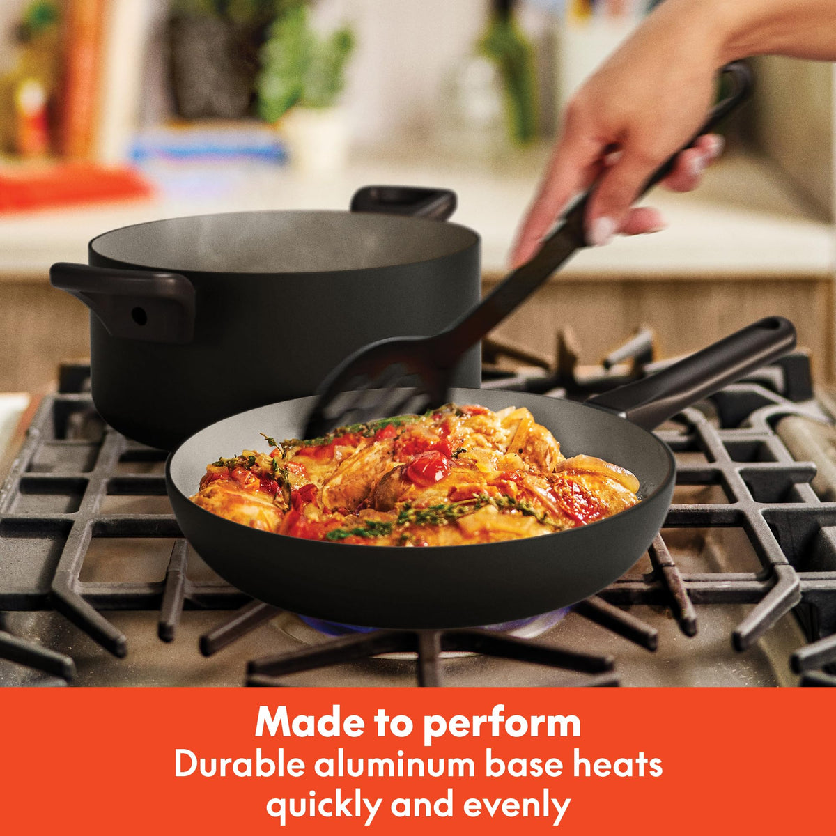 12 Piece Ceramic Nonstick Cookware Set Black I72722