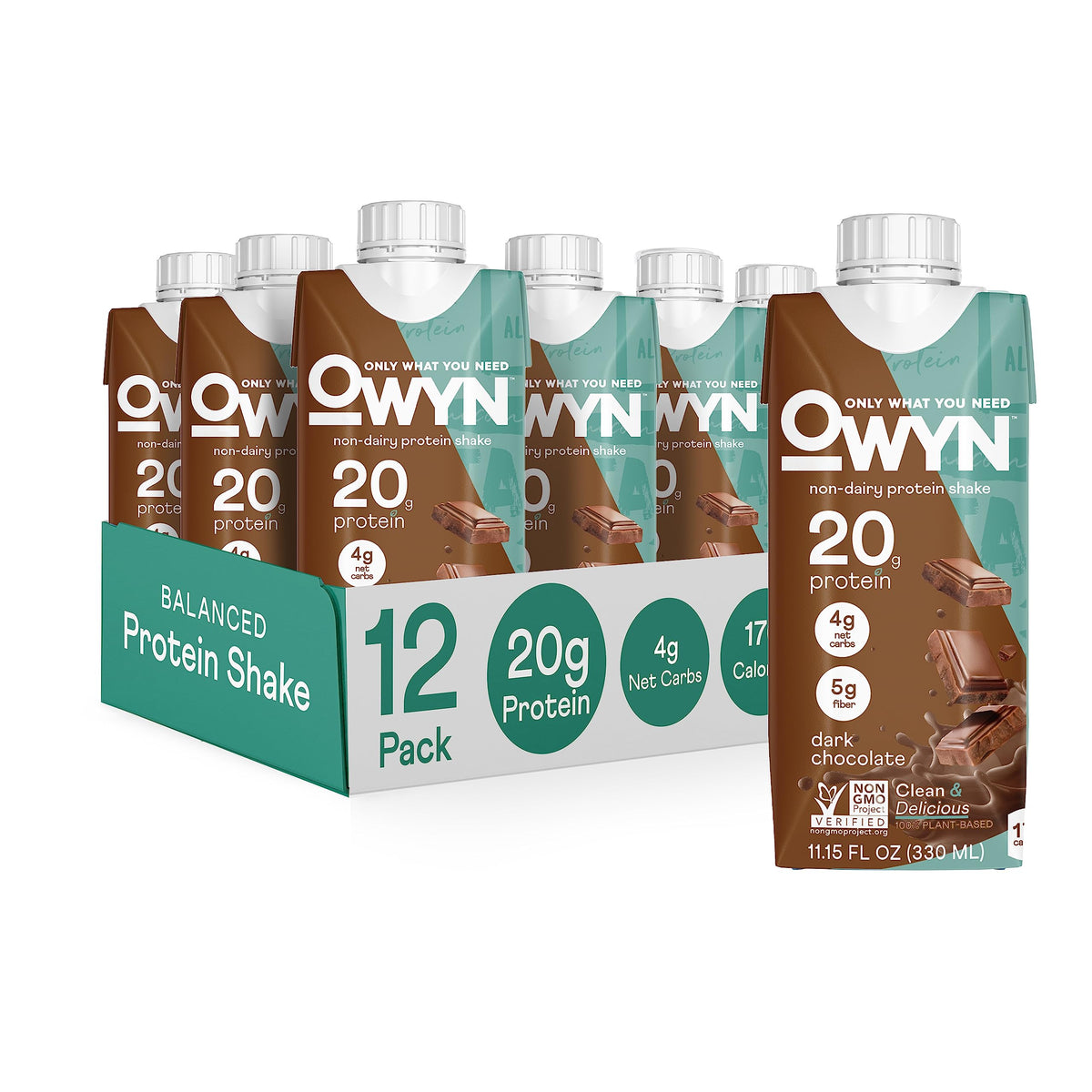 20g Vegan Protein Shake with Prebiotics, 12 Pack L775