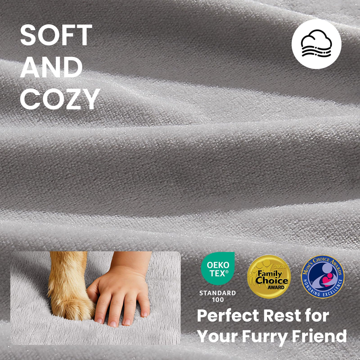 Large Reversible Memory Foam Dog Bed O965473