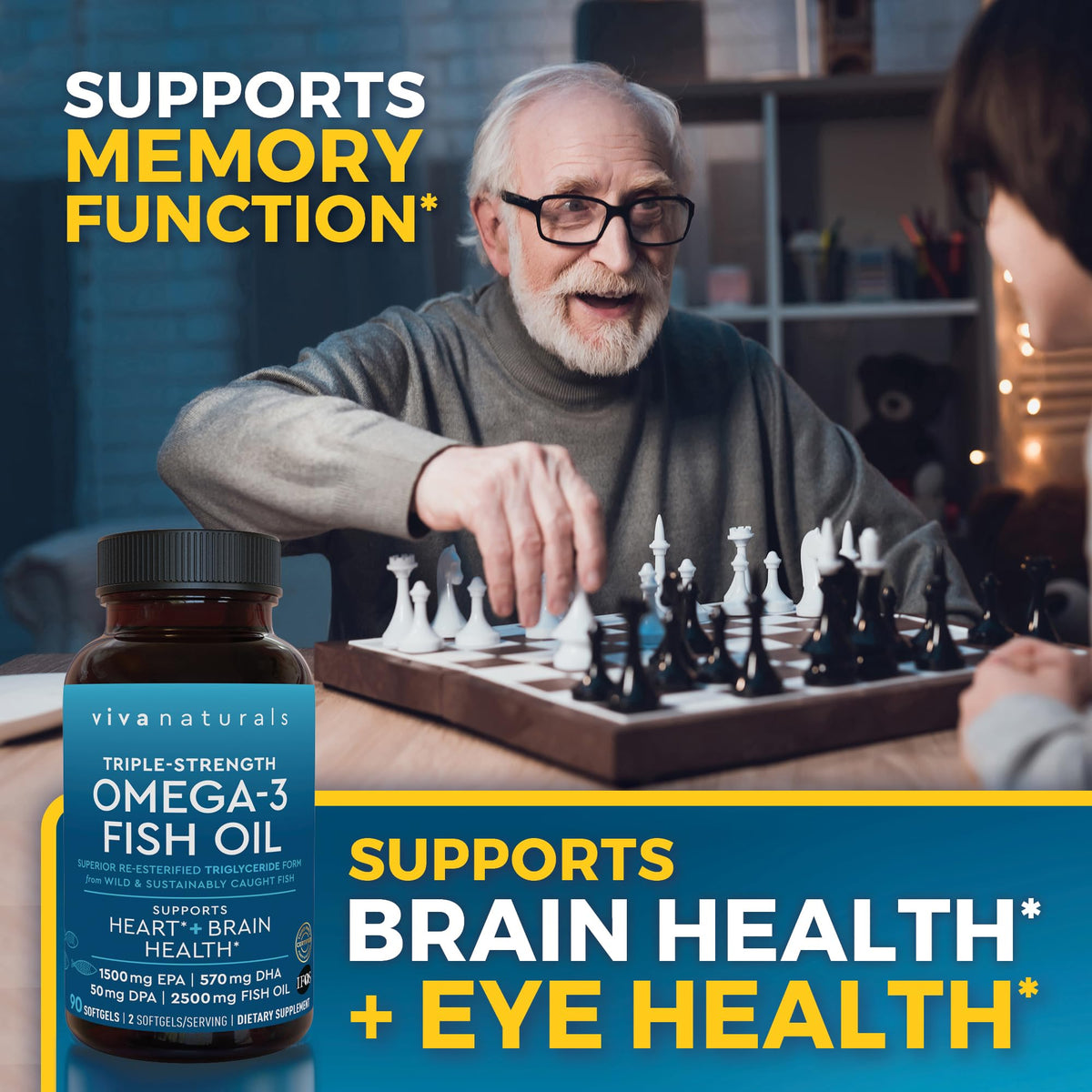Omega 3 Fish Oil 2500 mg 90 Softgels U268476