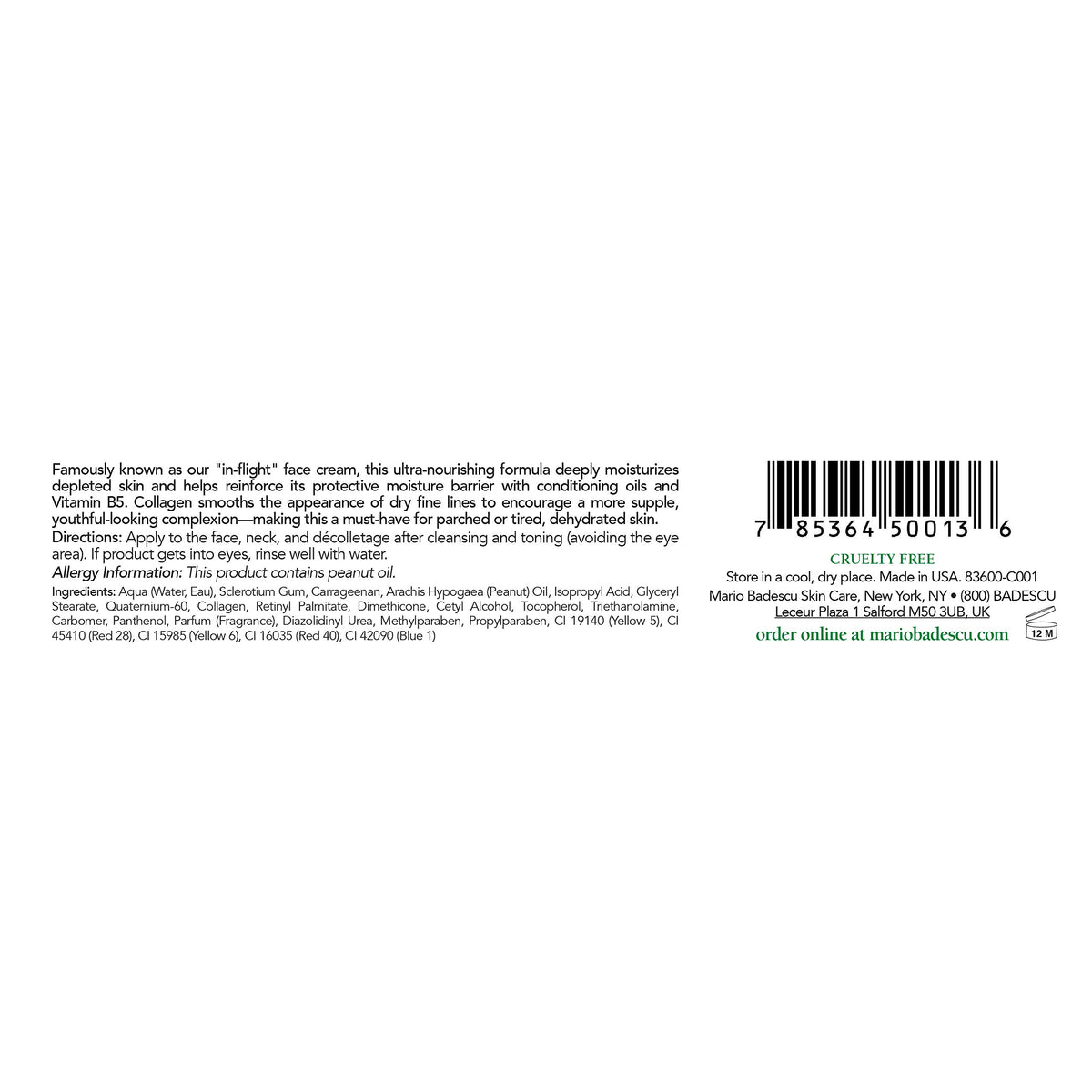 Collagen Vitamin A & E Face Cream, 1 Oz D51584
