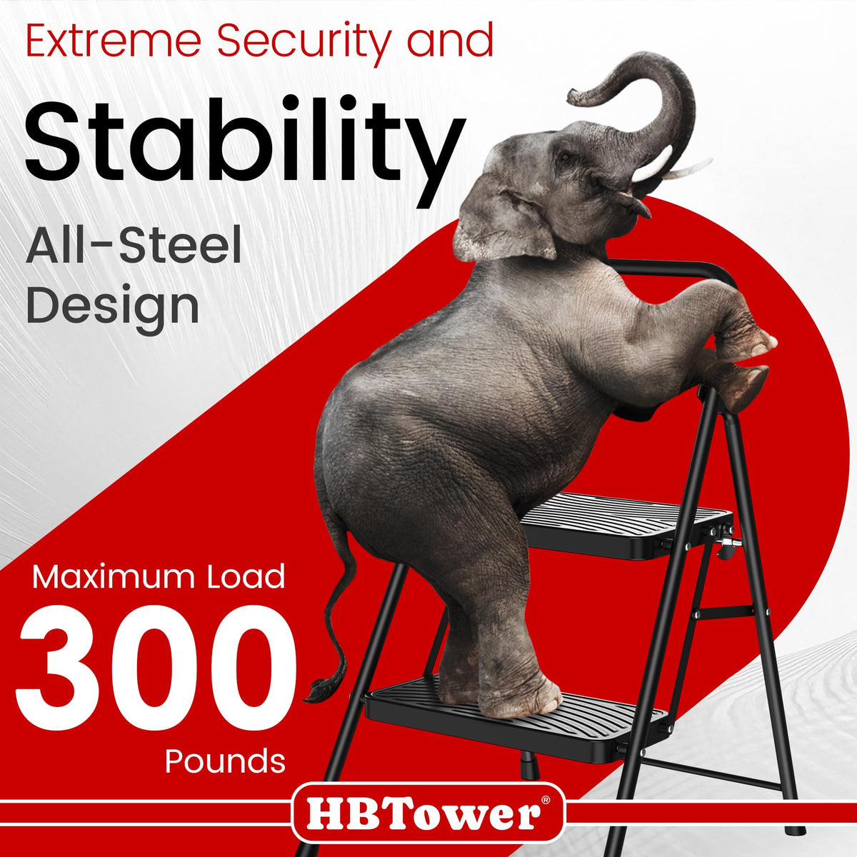 2 Step Ladder with Anti-Slip Pedal Y99585
